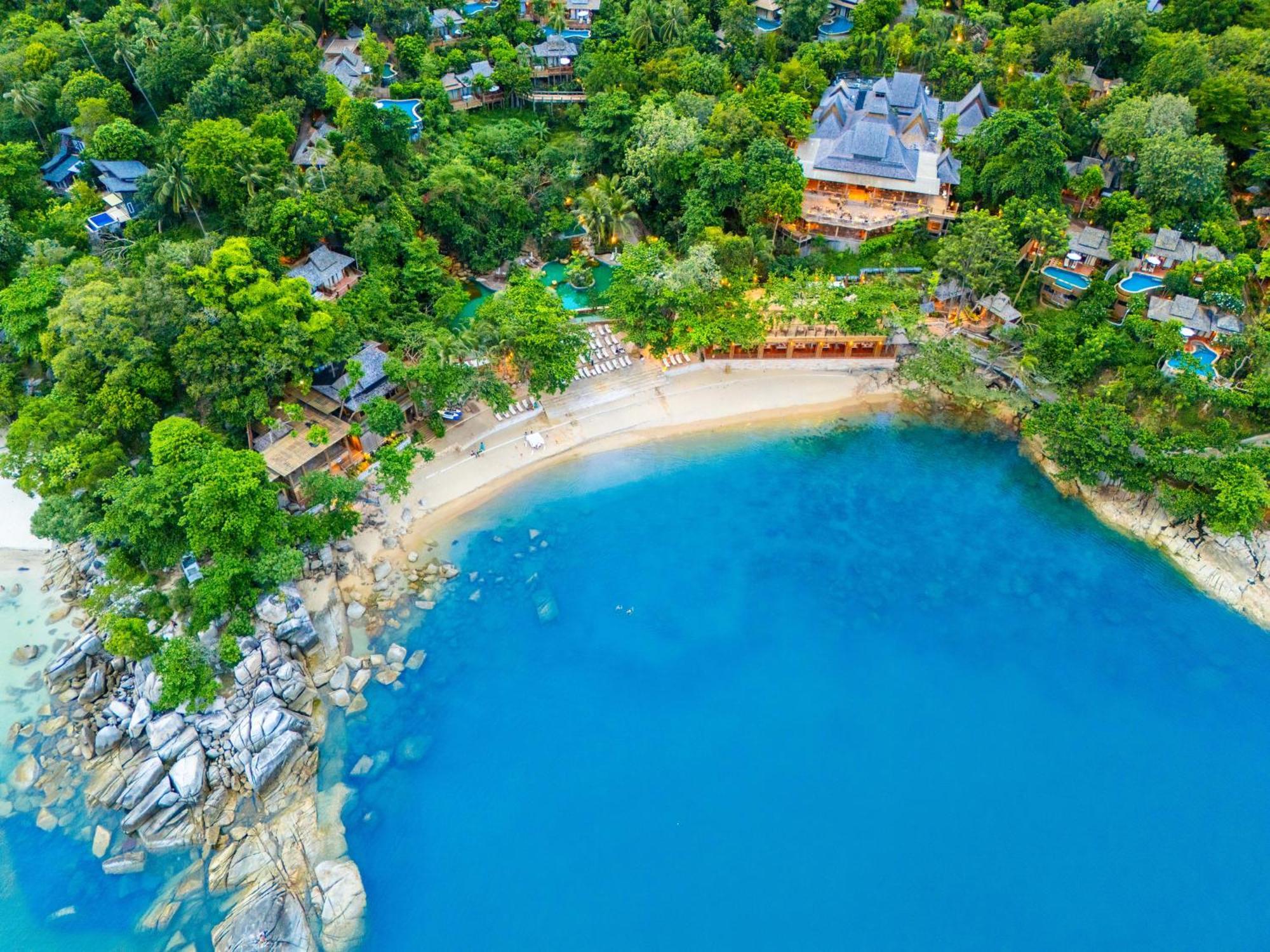 Santhiya Koh Phangan Resort And Spa Luaran gambar Aerial view of the resort